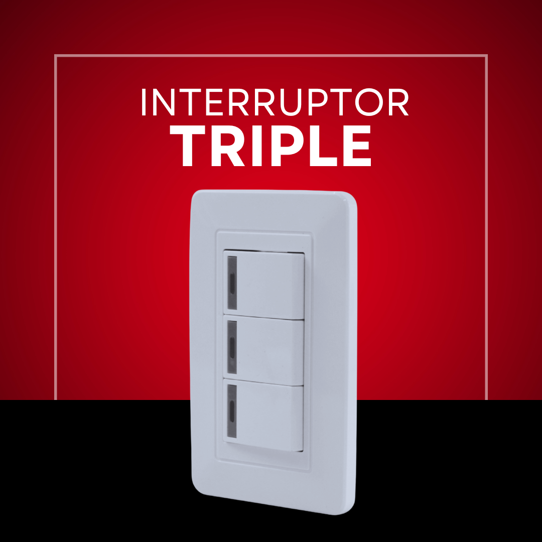 INTERRUPTOR TRIPLE BLANCO