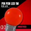 PING PON LED 1W L/ROJA ROSCA E27