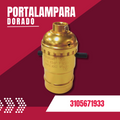 PORTALAMPARA DORADO CON INTERRUPTOR DE PRESION