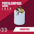 PORTALAMPARA GANCHO LOZA ROSCA E27