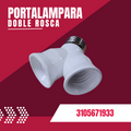 PORTALAMPARA DOBLE ROSCA E27