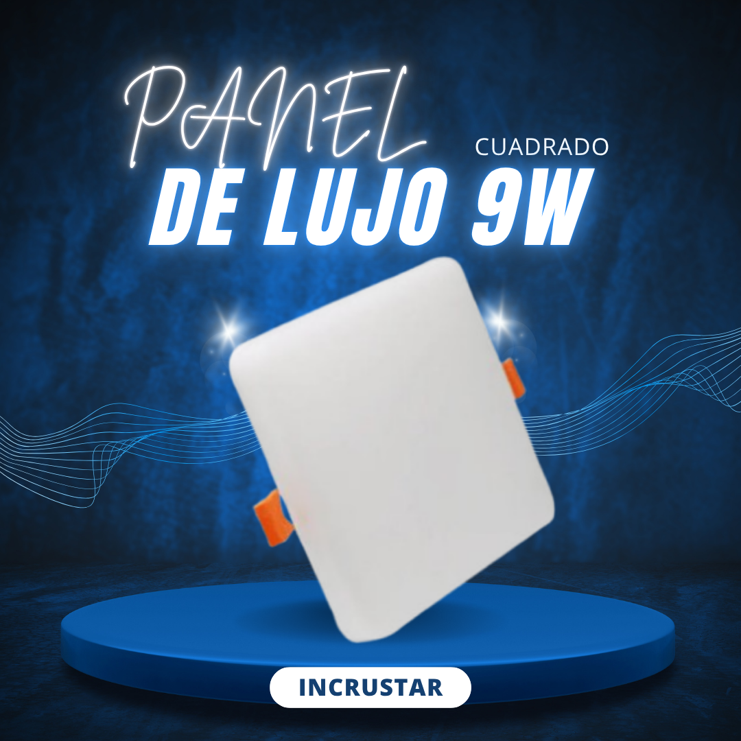 PANEL FRAMEL CUADRADO DE 9W INCRUSTAR