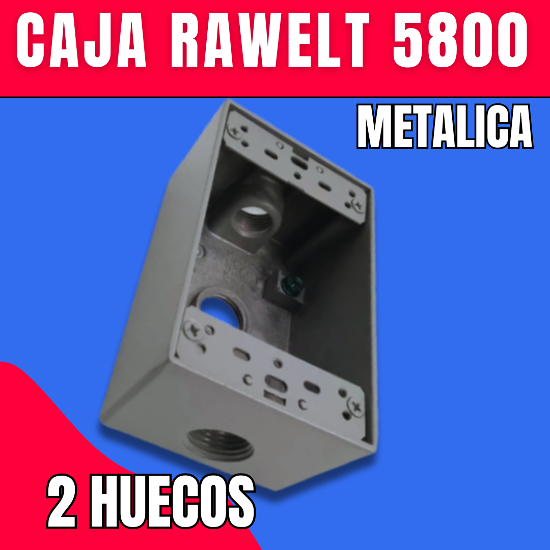 CAJA RAWELT 5800 METALICA 2HUECOS