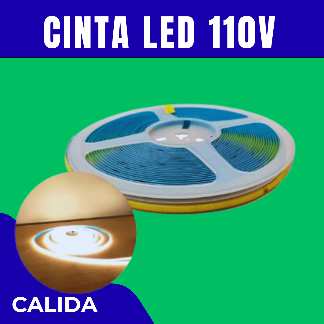 CINTA LED 110V ROLLO 10M COLORES..