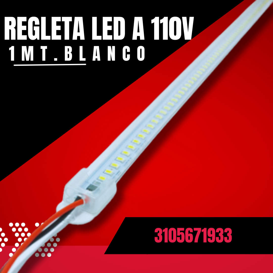 REGLETA LED 110W 1MT BLANCO