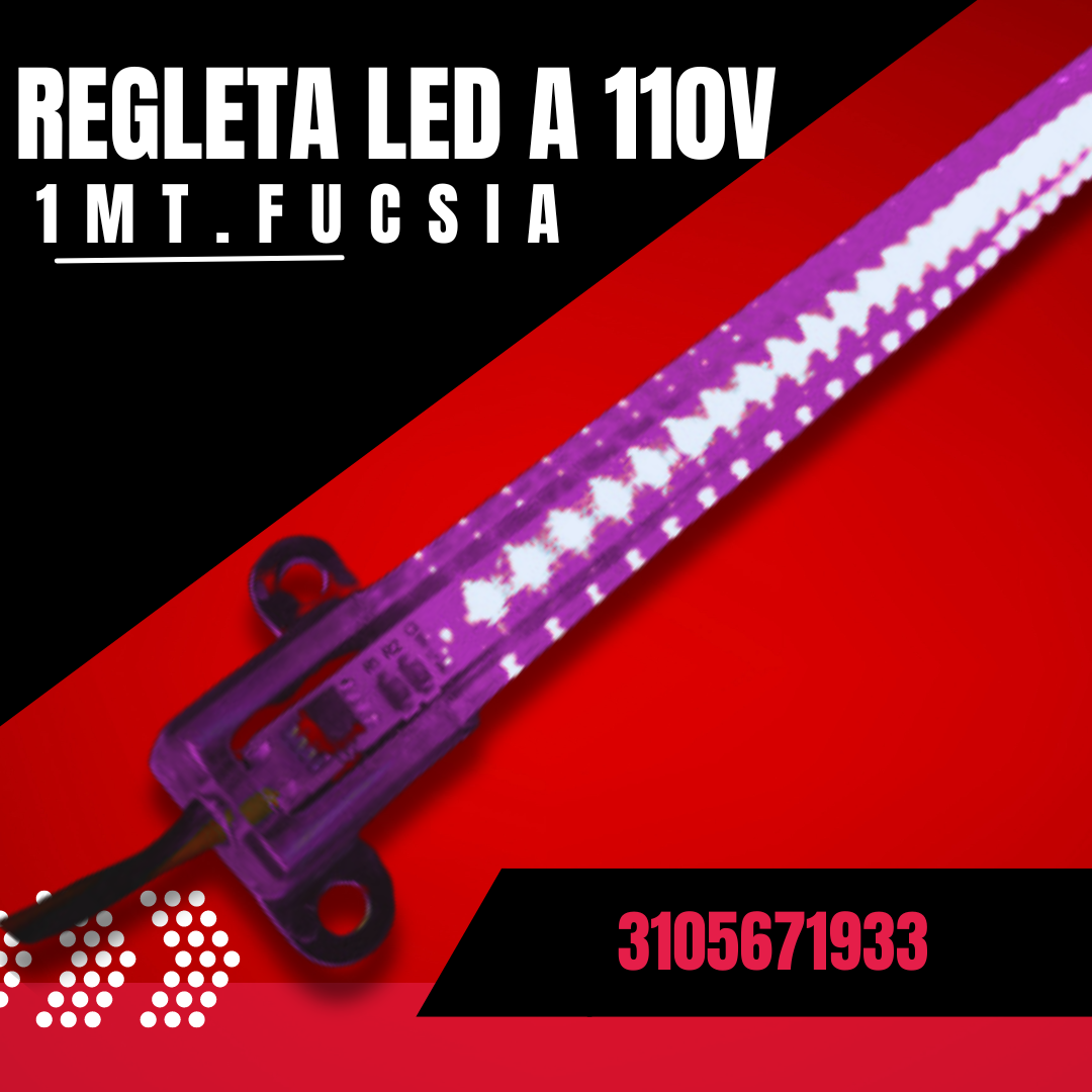 REGLETA LED 110W 1MT FUCSIA