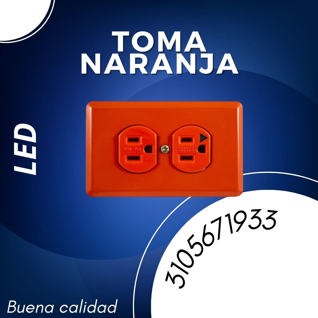 TOMA DOBLE NARANJA