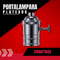 PORTALAMPARA PLATEADO ROSCA E27