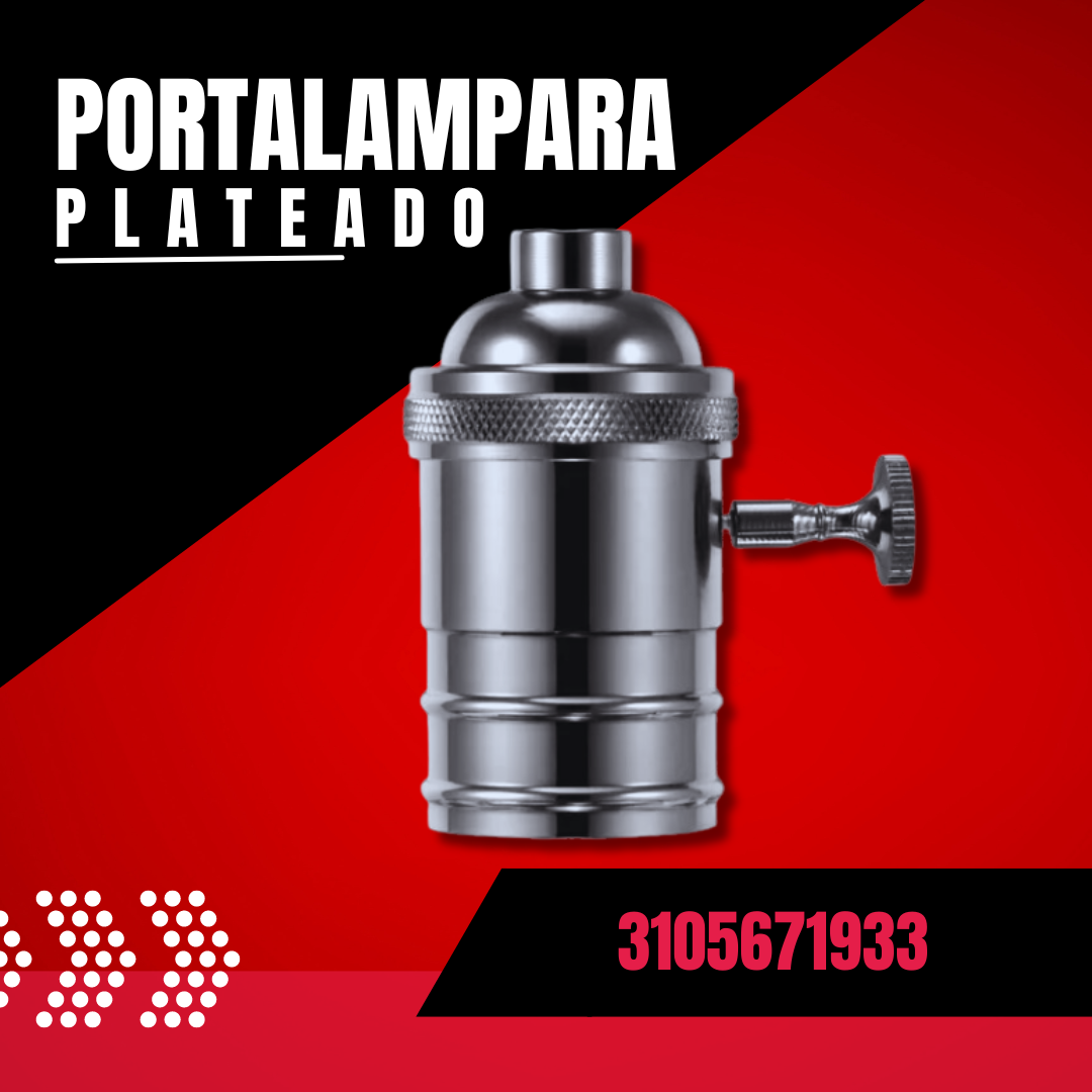 PORTALAMPARA PLATEADO ROSCA E27