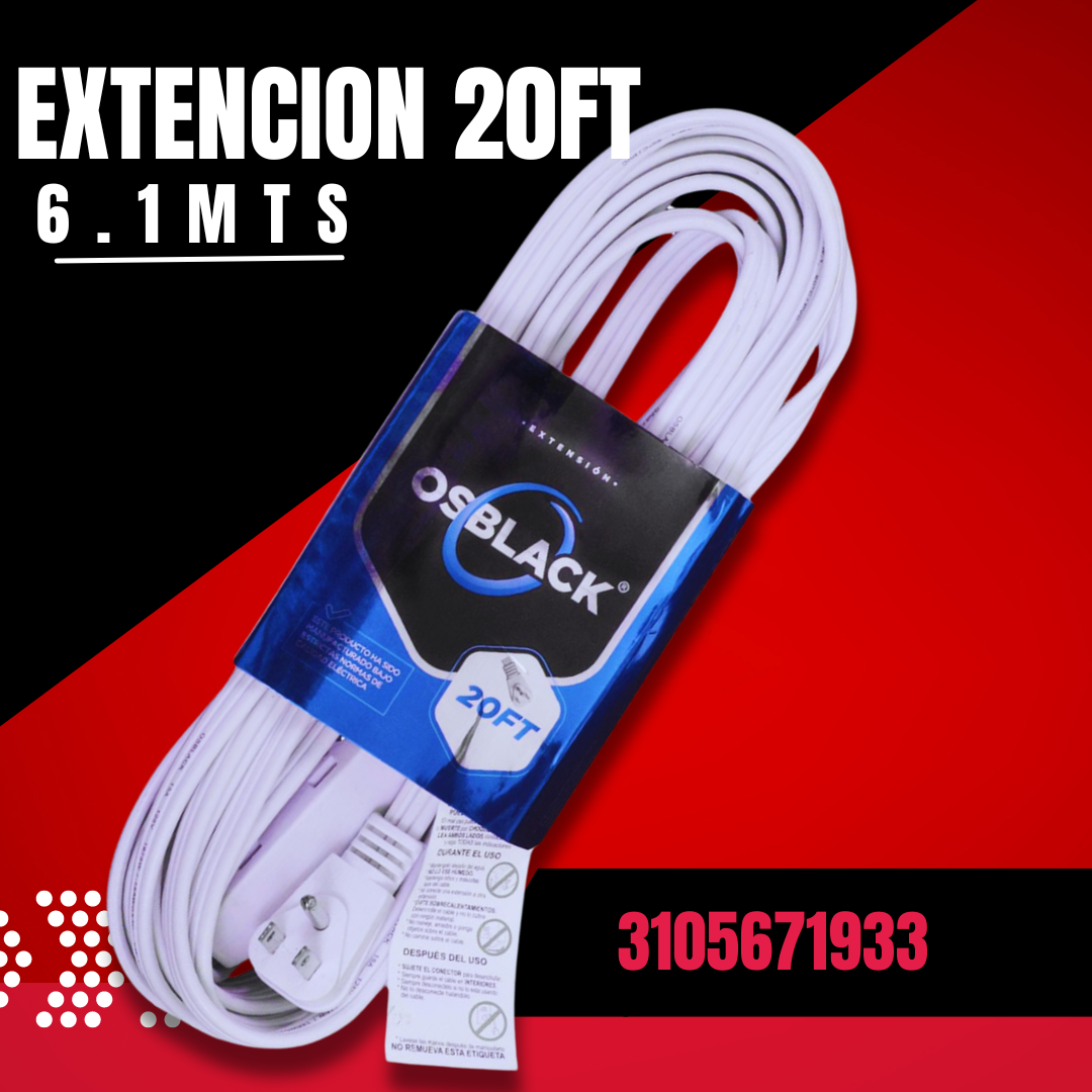 EXTENCION 6.1 METROS DUPLEX 120VOLT
