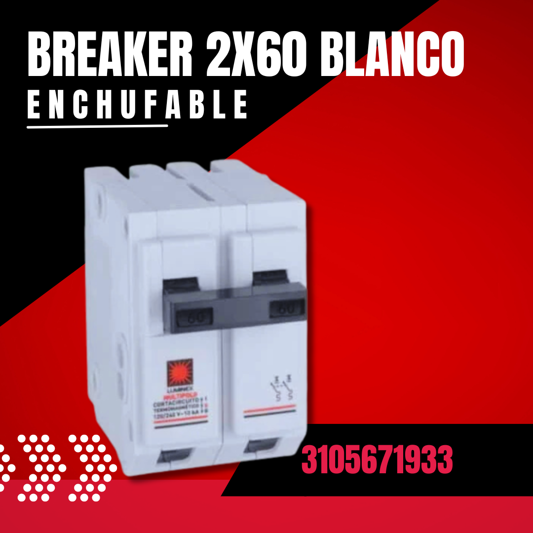 BREAKER 2X60 BLANCO ENCHUFABLE