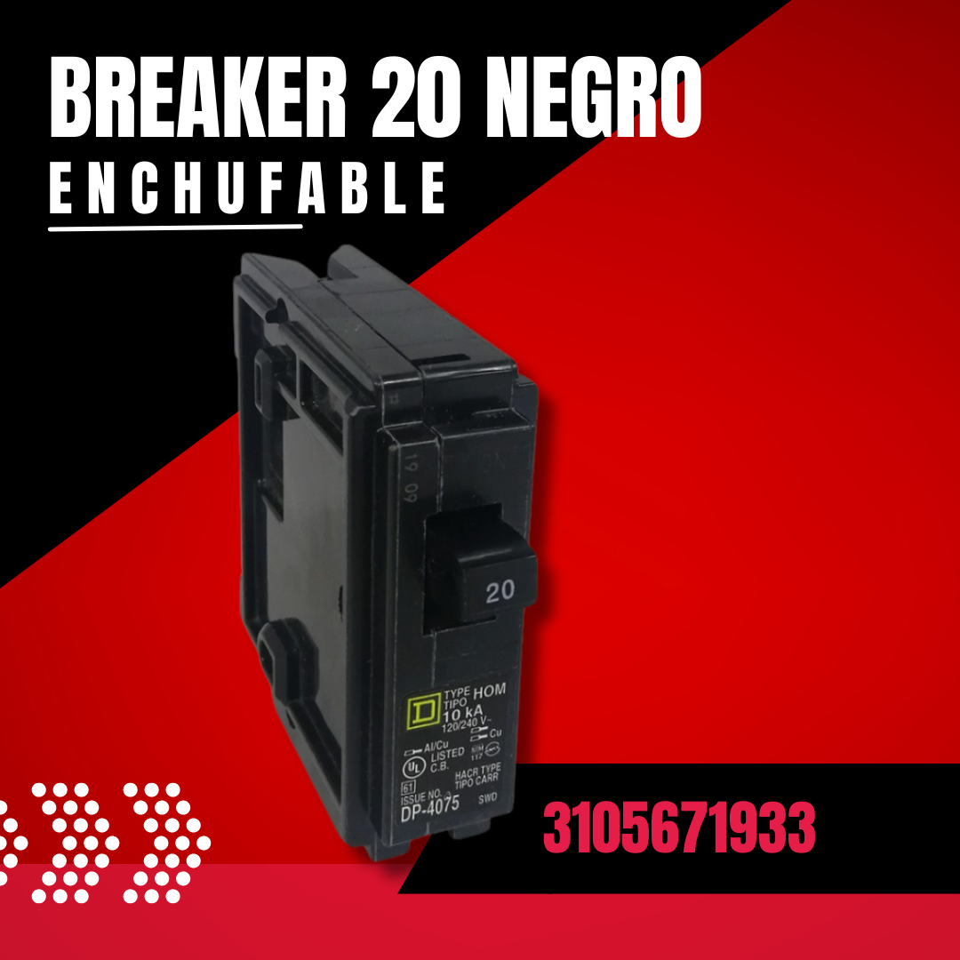 BREAKER 20 NEGRO ENCHUFABLE