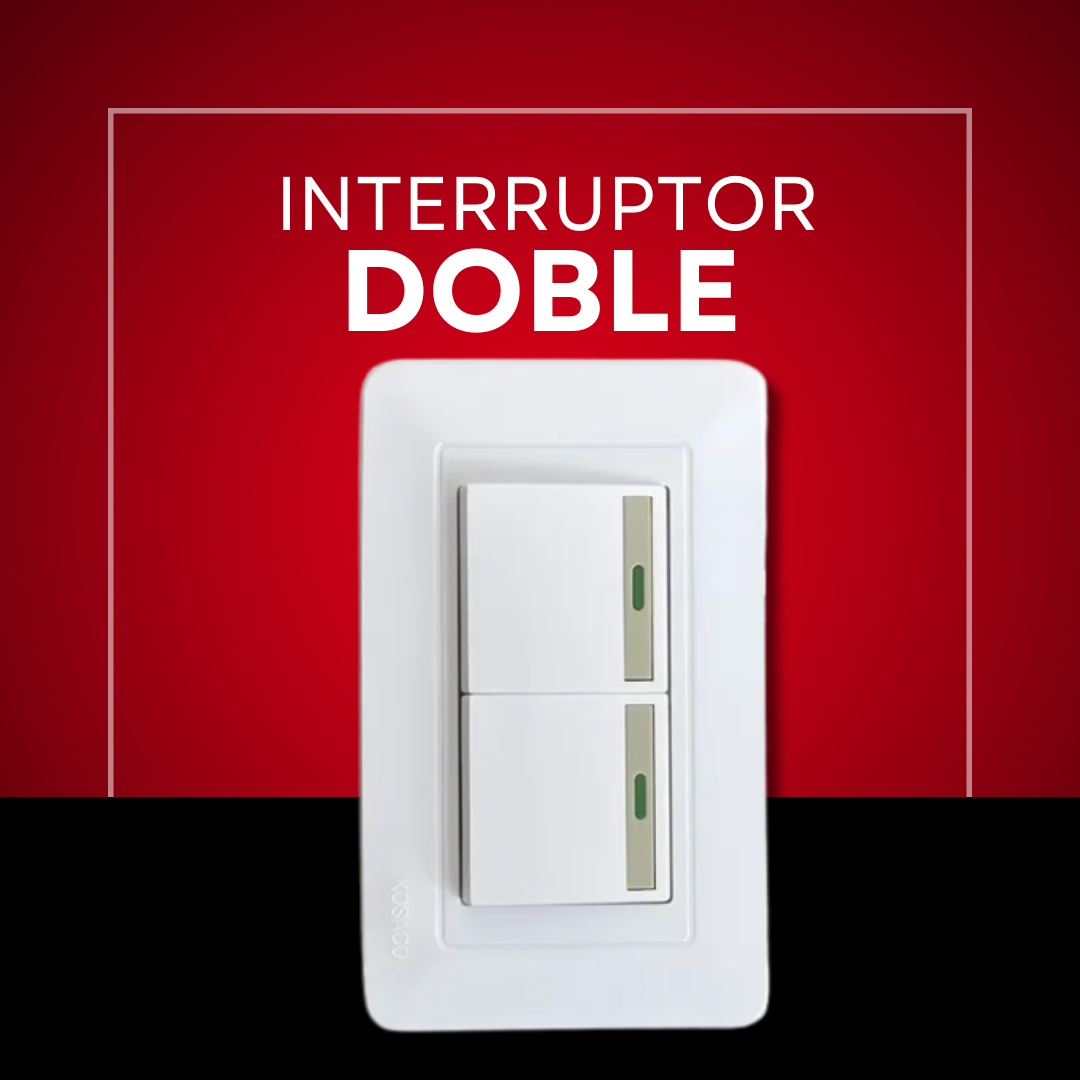 INTERRUPTOR DOBLE BLANCO
