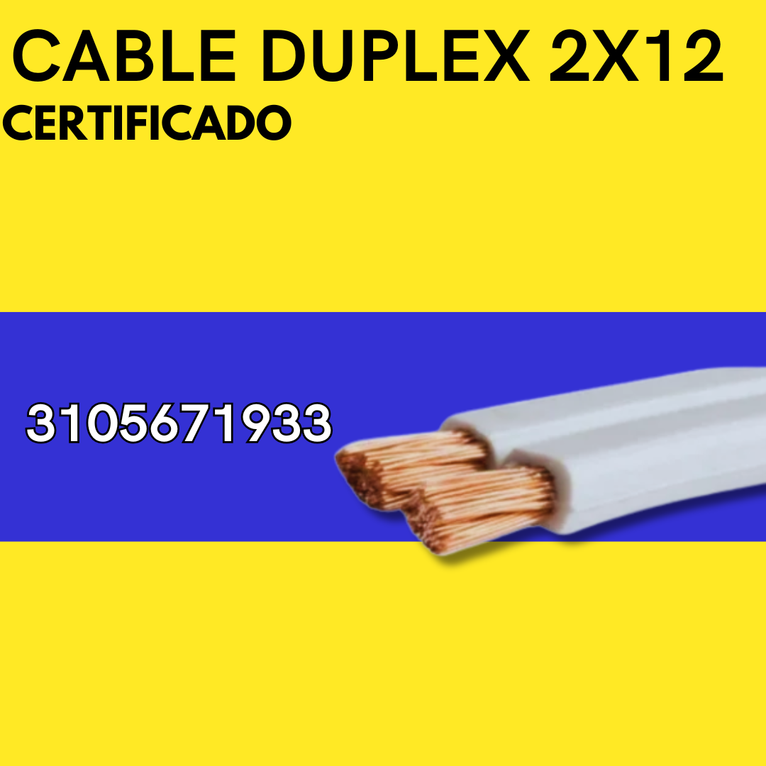 CABLE DUPLEX CERTIFICADO 2X12 1 */MTS