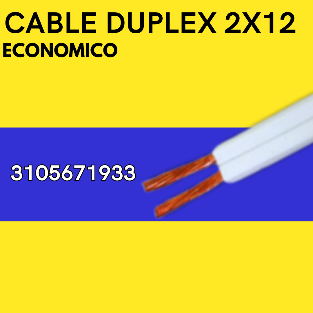 CABLE DUPLEX ECONOMICO 2X12 */MTS