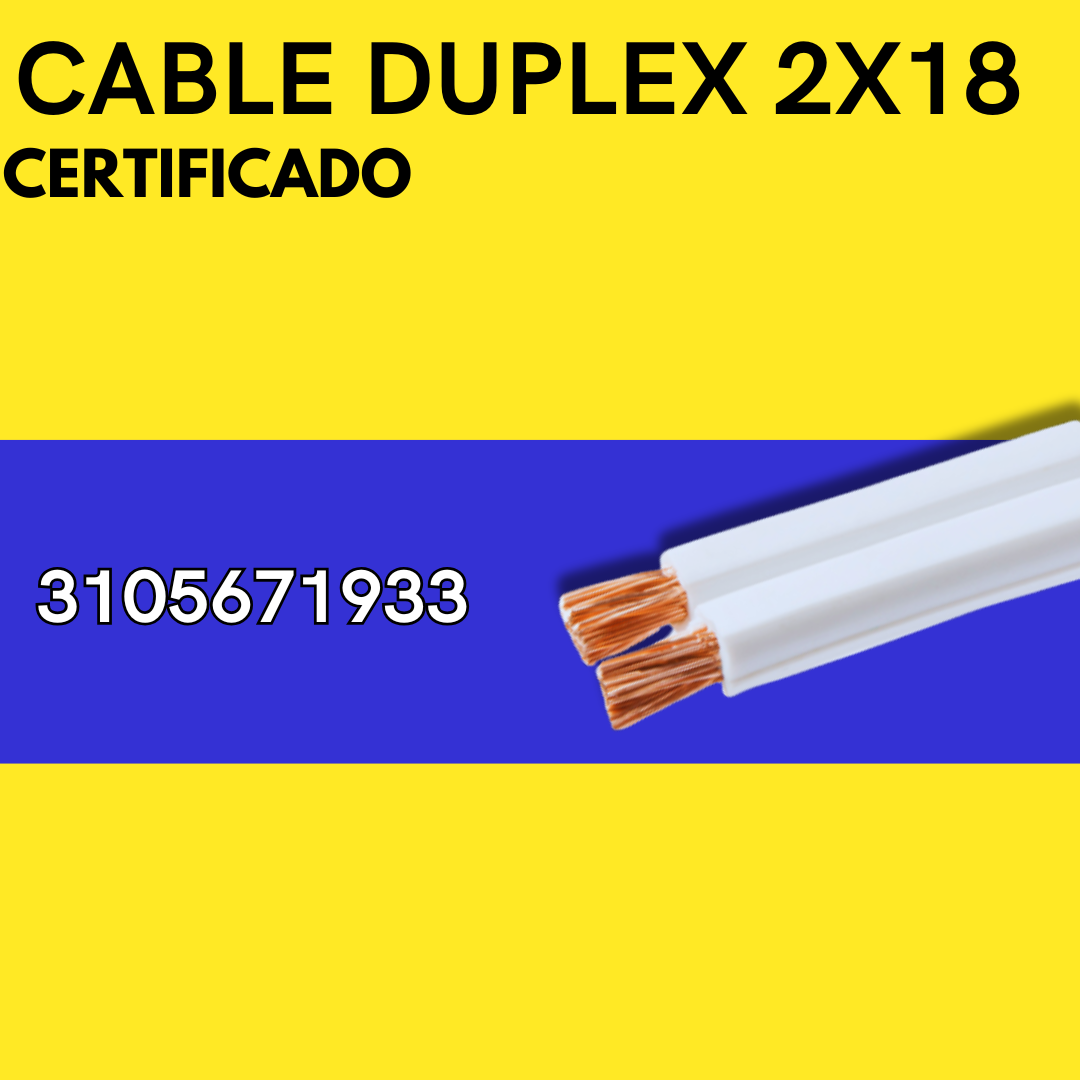 CABLE DUPLEX CERTIFICADO 2X18 */MTS