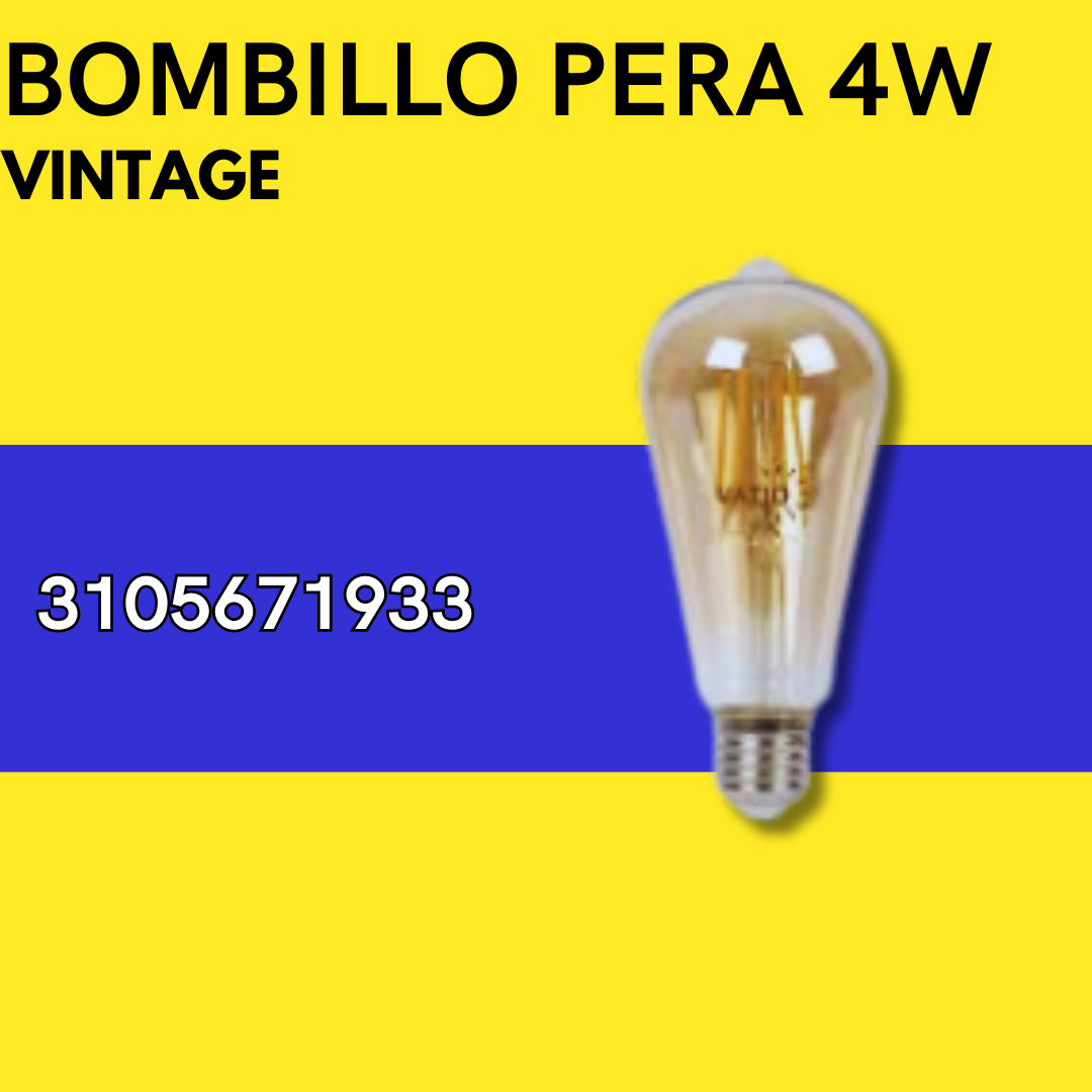 BOMBILLO PERA 4W VINTAGE