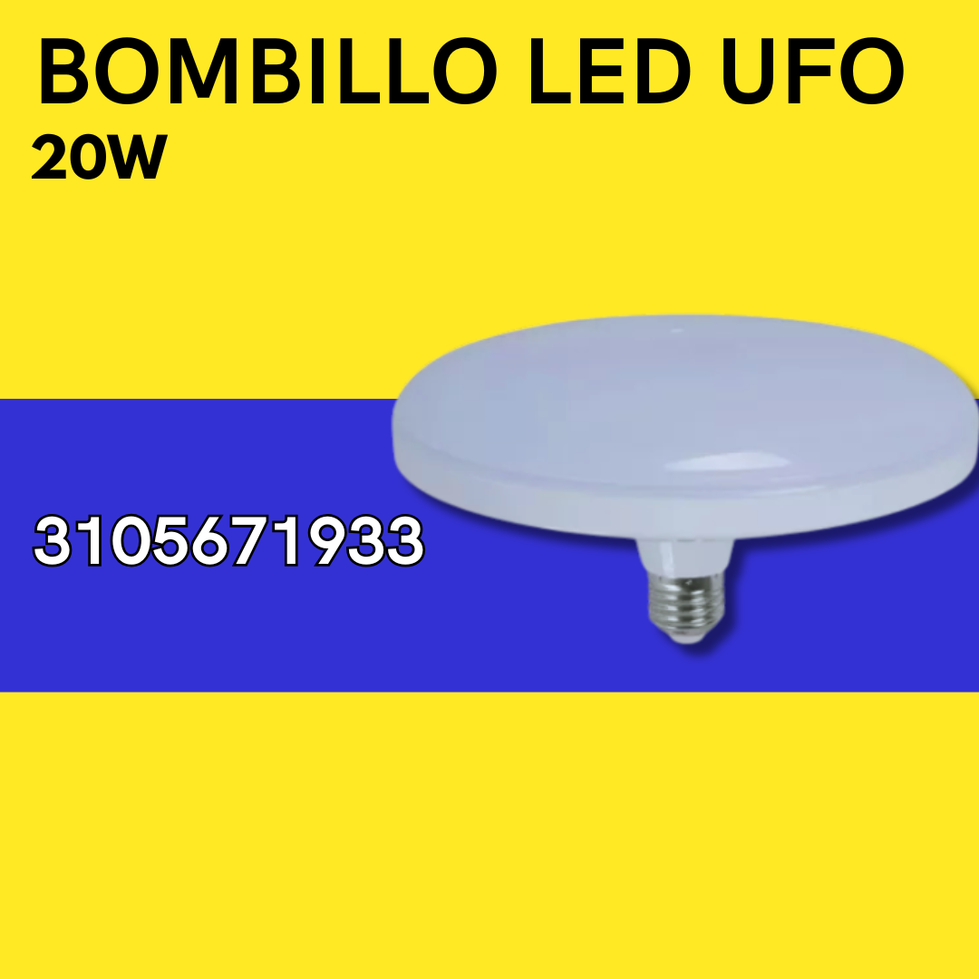 BOMBILLO LED UFO 20W L/BLANCA