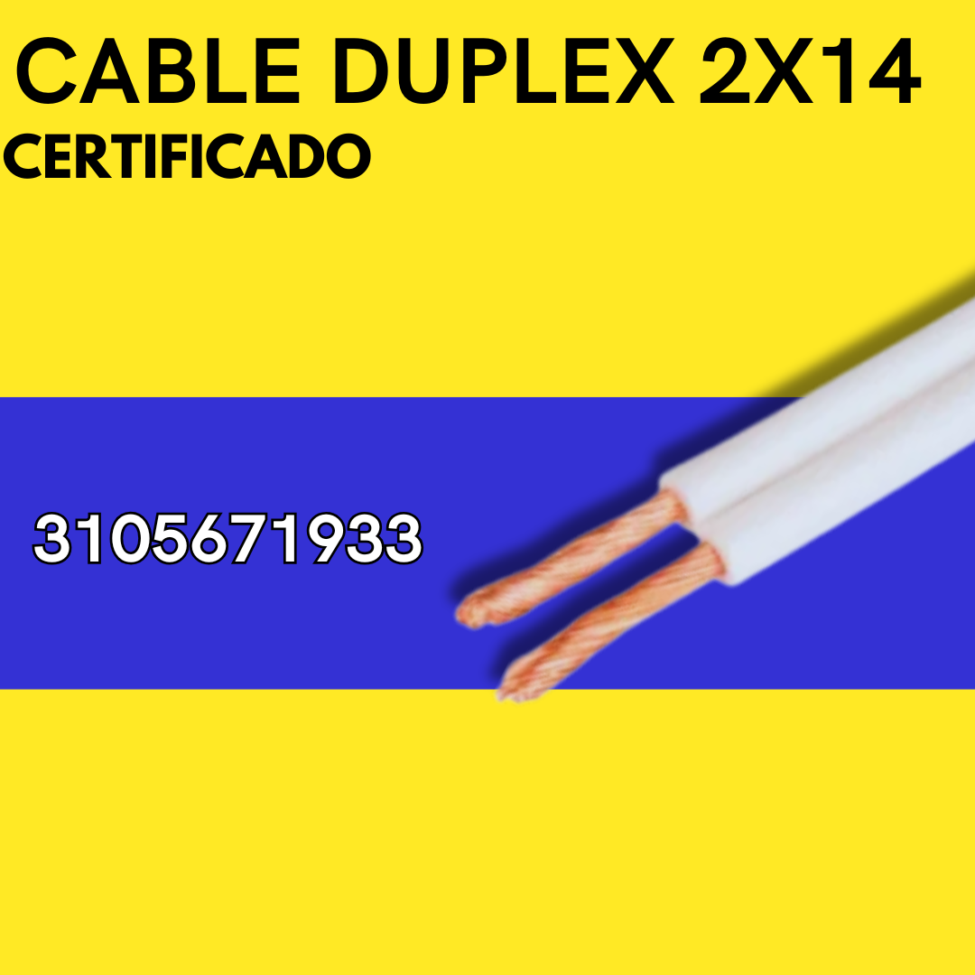 CABLE DUPLEX CERTIFICADO 2X14 */MTS